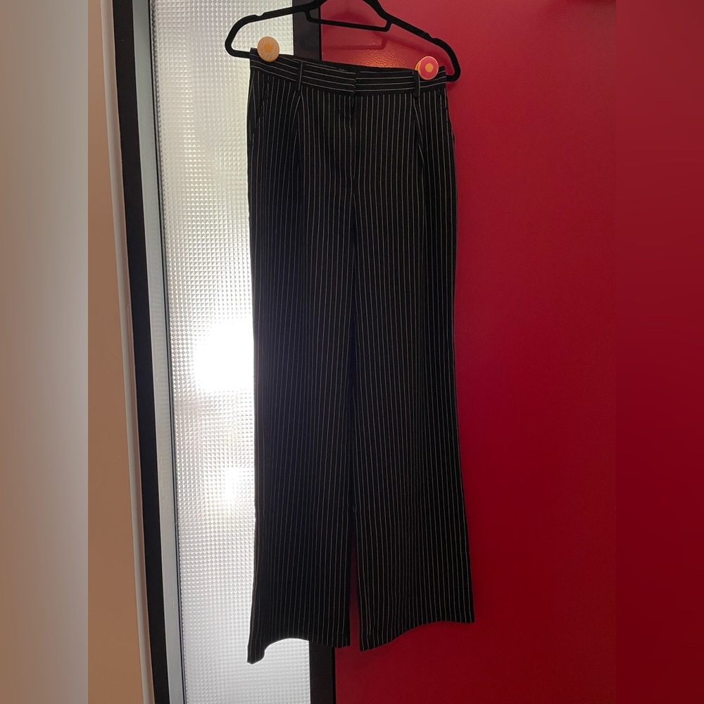 Kourtney Kardashian Boohoo Pin Stripe Pants